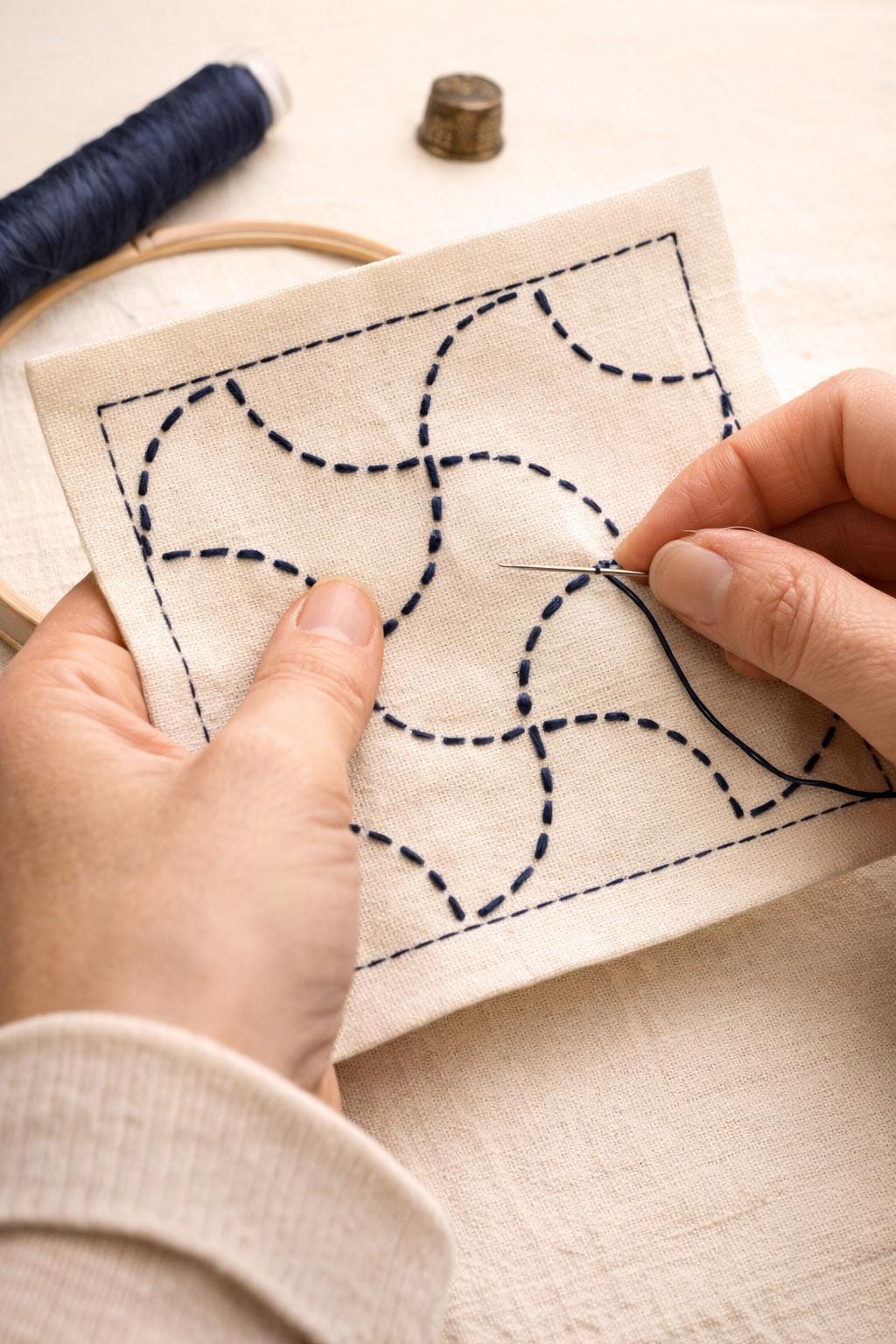 Sashiko Embroidery Template PDF Download | Printable Hand Embroidery Patterns | Visible Mending Template