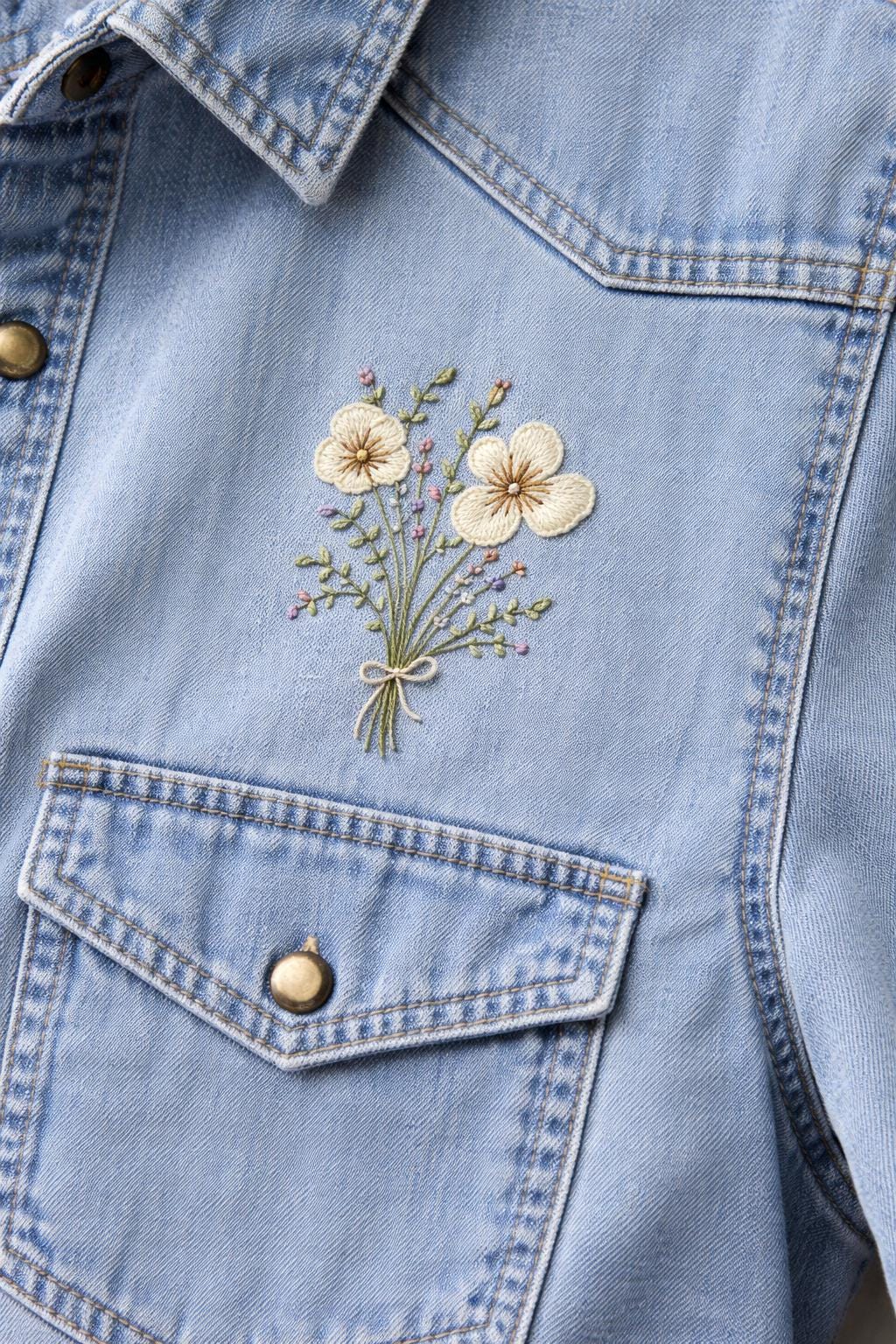 Floral Bouquet Hand Embroidery Pattern PDF