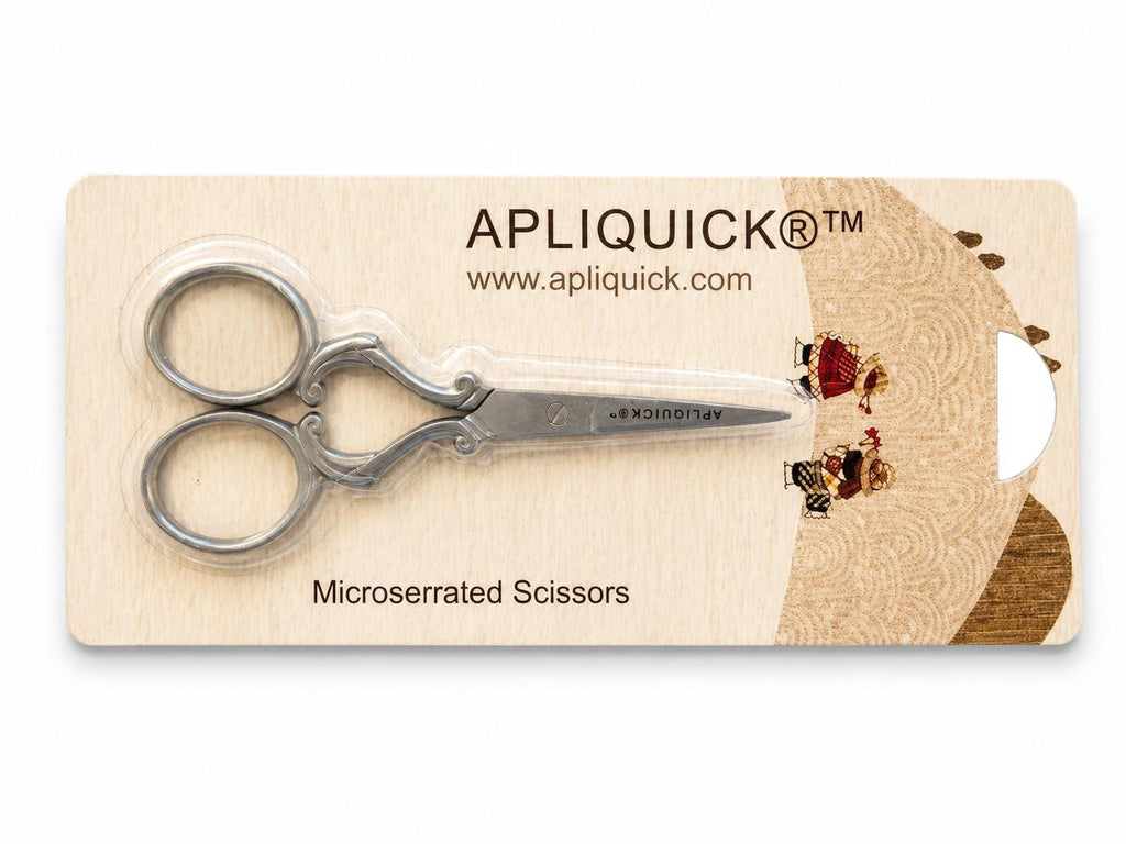 Apliquick Microserrated Applique Scissors | Precision Sewing Scissors | Quilting & Applique Tools | Craft Scissors for Fabric