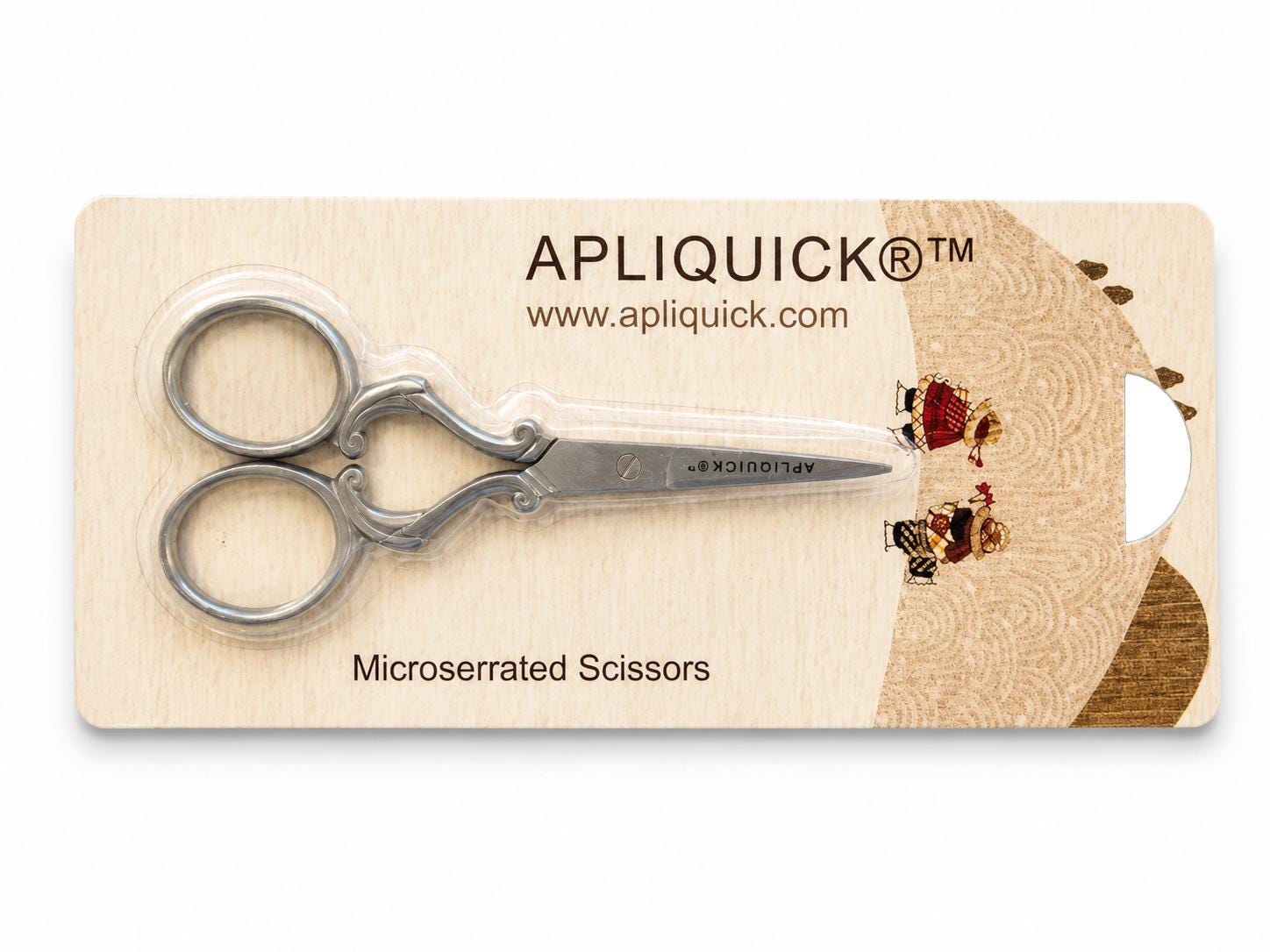 Apliquick Microserrated Applique Scissors | Precision Sewing Scissors | Quilting & Applique Tools | Craft Scissors for Fabric